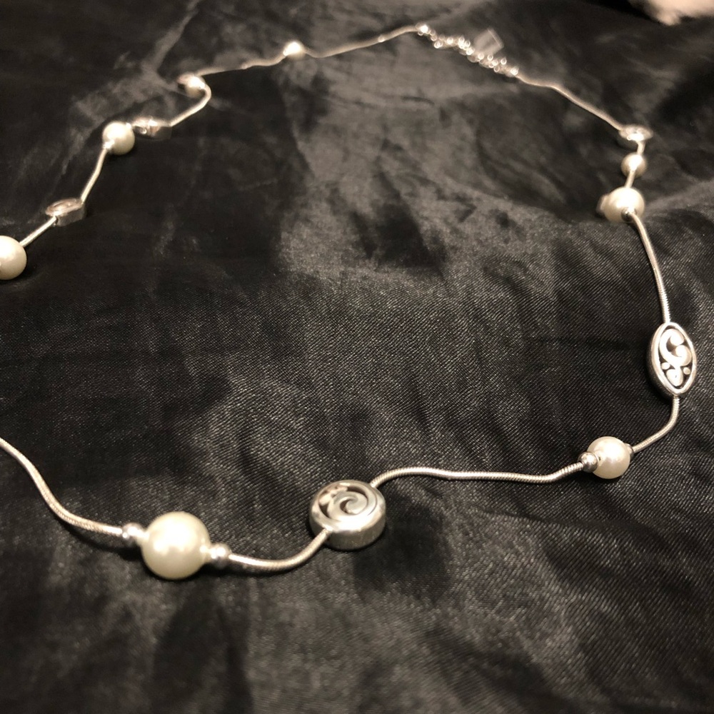 Brighton Contempo pearl and silver necklace
